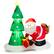Front. Costway - 7FT Blowup Christmas Tree with Santa Claus Chased by Dog Inflatable Decoration - Multicolor.