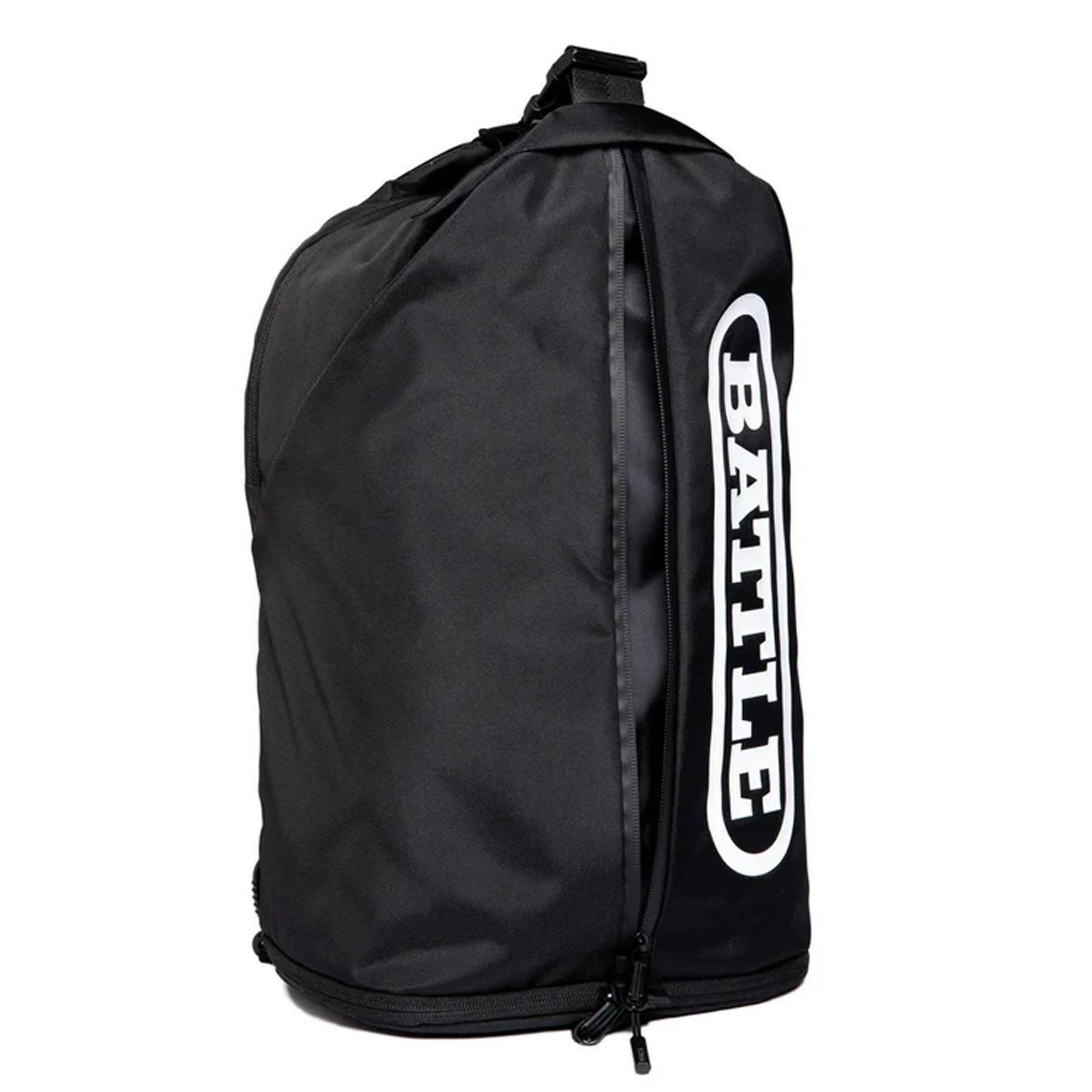 Alt View 2. Battle Sports - Battle Sports Lockdown 6 Sling Bag 2.0, Black with White Battle Logo and Black Interior - Black with White Battle Logo.