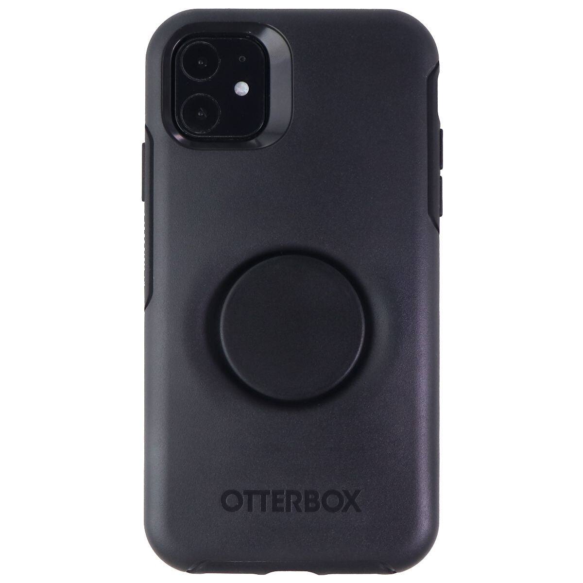 Back. OtterBox - Otter + Pop Symmetry Series Case for Apple iPhone 11 - Black - Black.