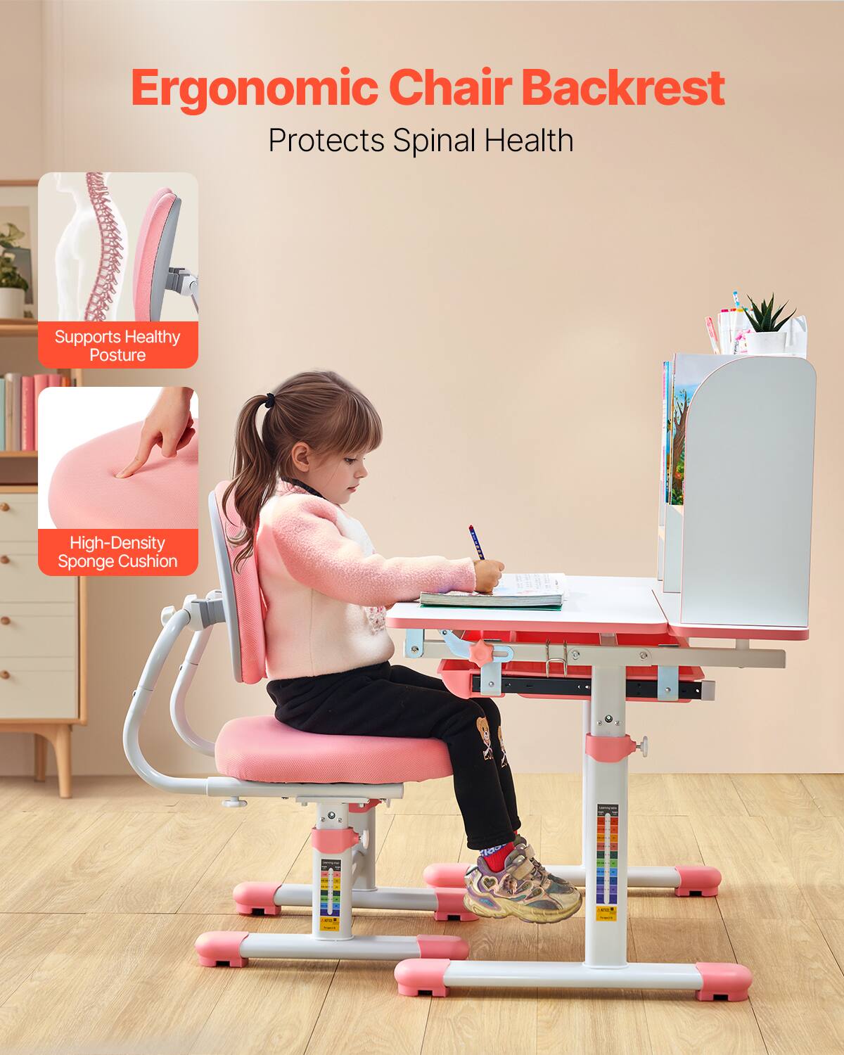 Ergonomic Chair Backrest  
Protects Spinal Health  

Supports Healthy Posture  

High-Density Sponge Cushion