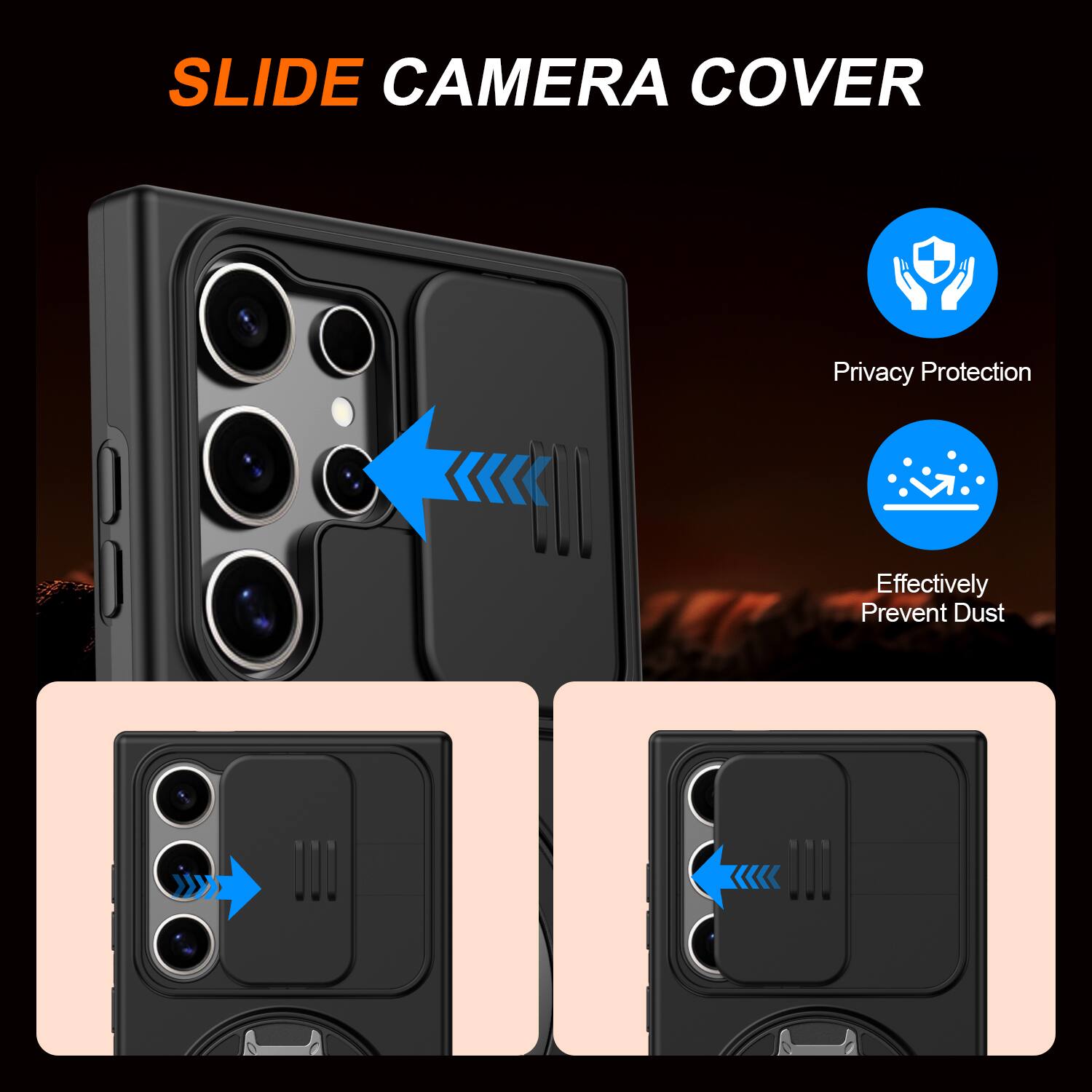 SLIDE CAMERA COVER

Privacy Protection

Effectively Prevent Dust
