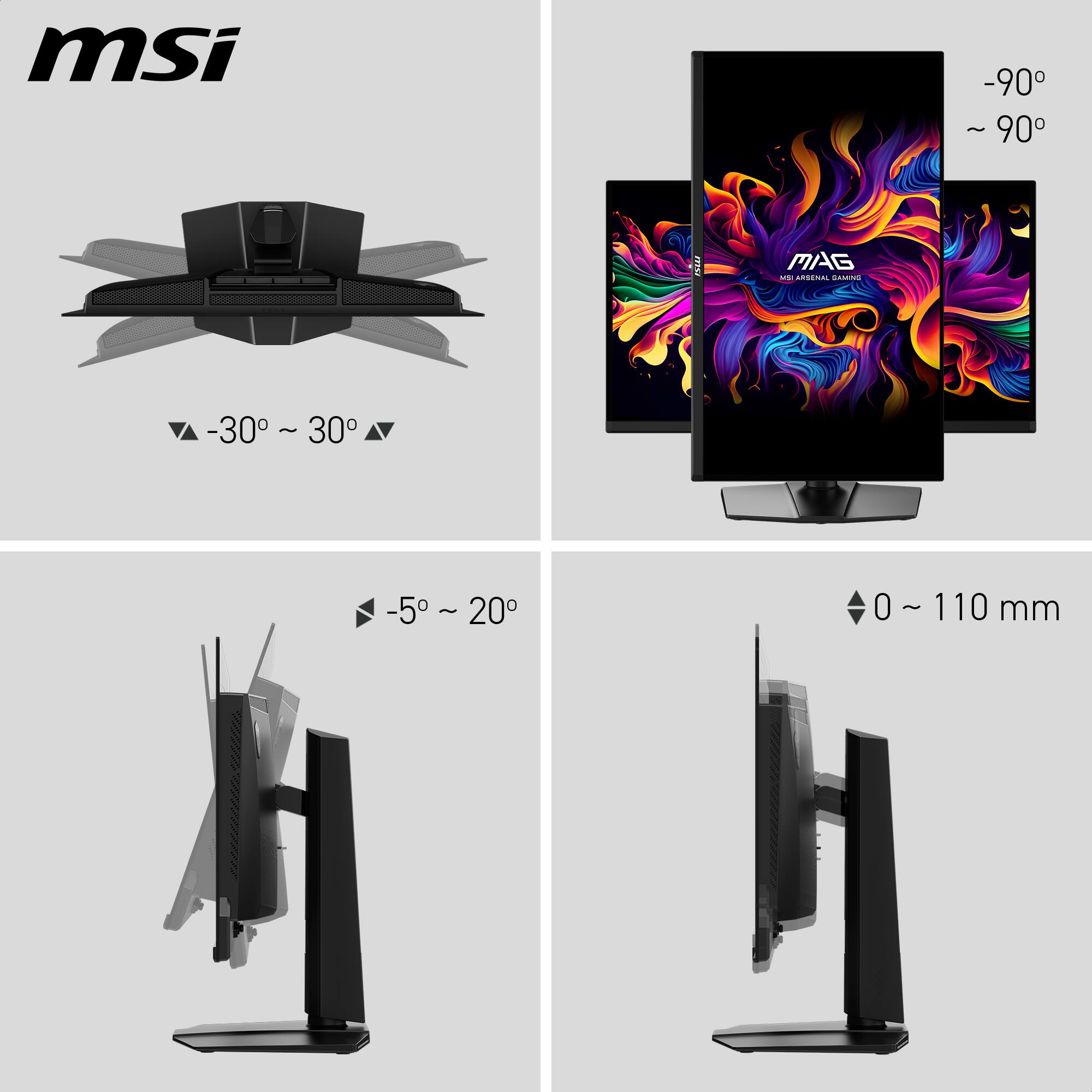 msi -90 ~ 90
MAG -30~30
-5 ~ 20
0 ~ 110 mm