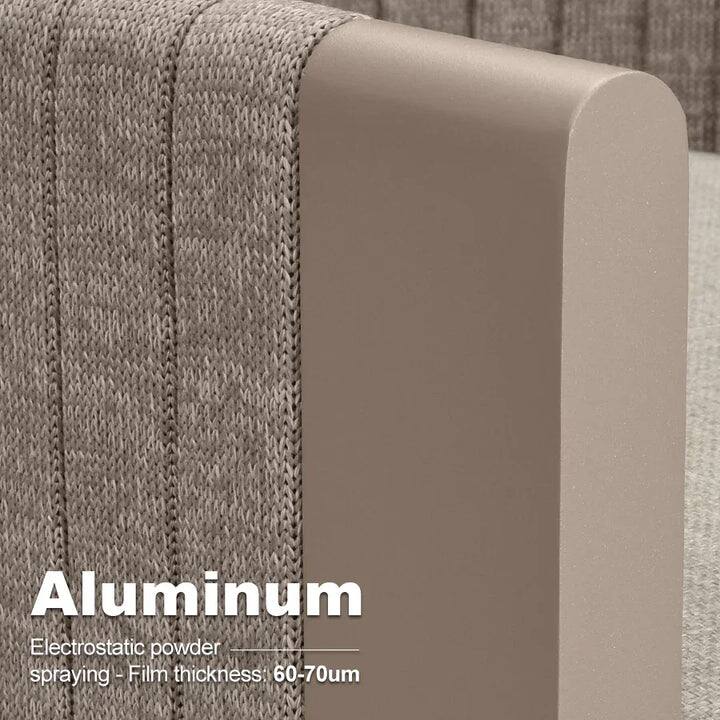 Aluminum  
Electrostatic powder spraying - Film thickness: 60-70um