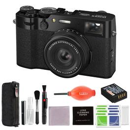 Fujifilm - X100VI Digital Camera Bundle with Advanced Accessory Kit | Fuji X100VI - Black