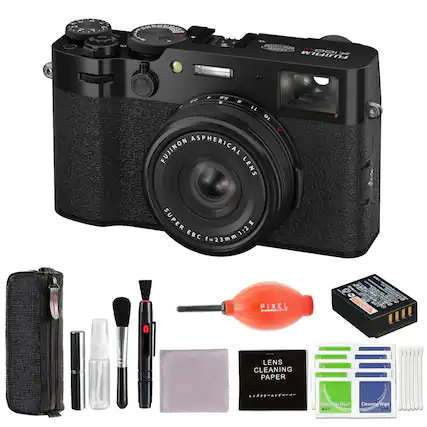 Fujifilm X100V
Fujinon Aspherical Lens Super EBC f=23mm 1:2
Lens Cleaning Paper
Cleaning Wipe Wet
Cleaning Wipe Dry