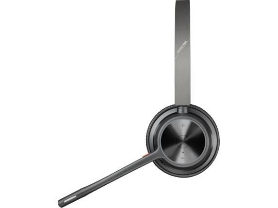Back. HP - HP Poly Voyager 4320 UC Wireless Stereo Headset with Charging Stand and USB-A Adapter, Zoom Certified - Blue.