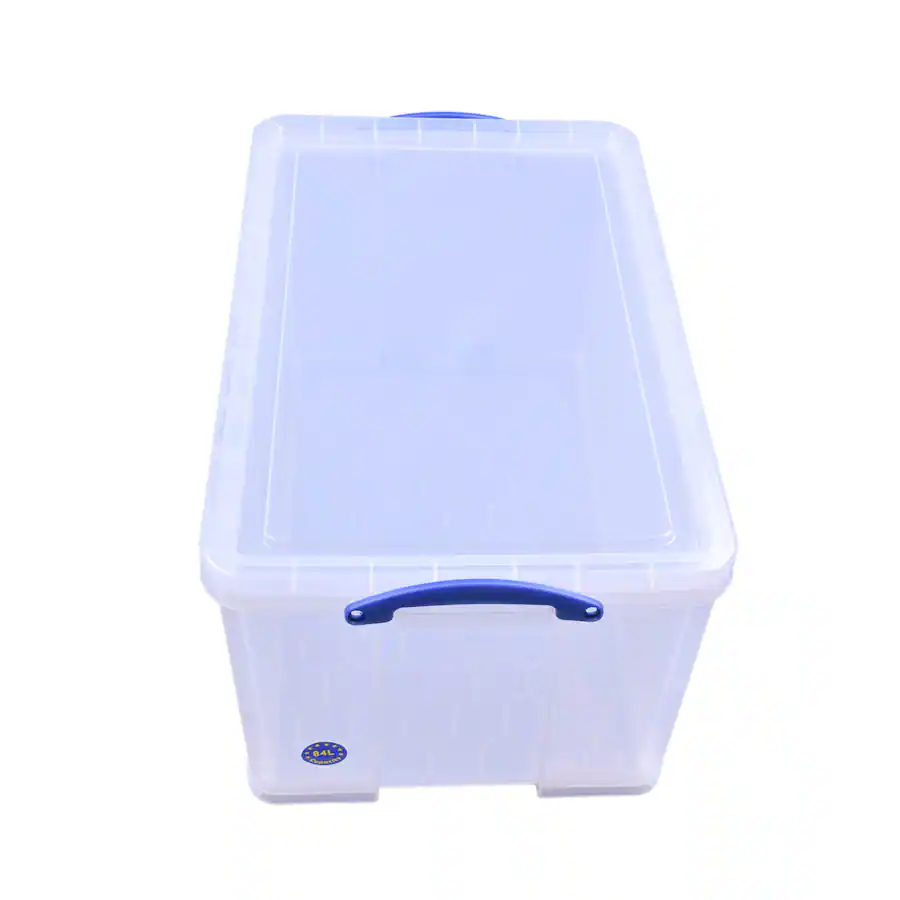 84l Storage Box Really Useful Box 84L Storage Bin w/Snap Lid & Clip Lock Handle, 2 Pack ...