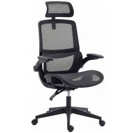 Homcom - Office Chair with Adaptive Lumbar Support, Reclining Mesh Desk Chair with 2D Headrest - Black