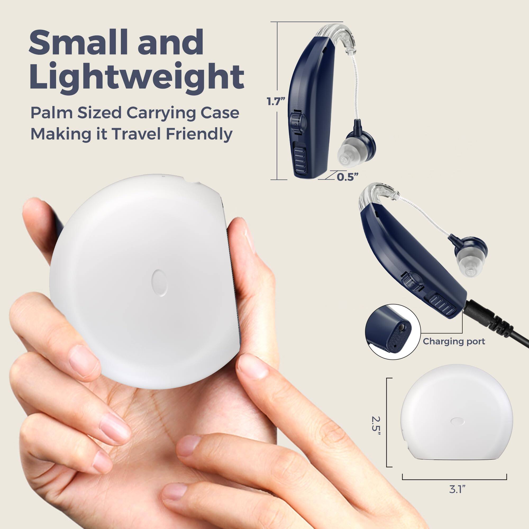 Small and Lightweight  
Palm Sized Carrying Case Making it Travel Friendly  

1.7"  
0.5"  
2.5"  
3.1"  
Charging port