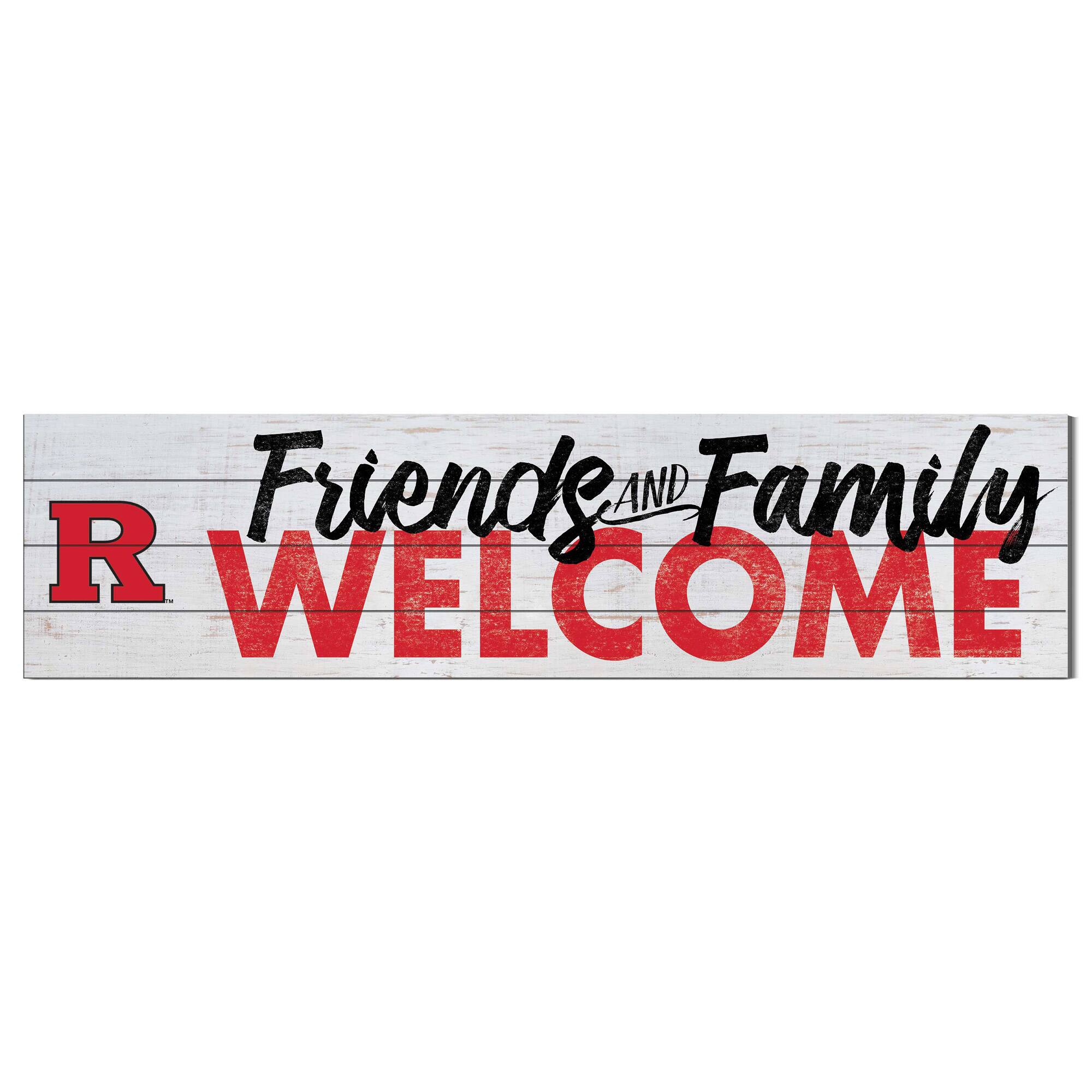 Rutgers Scarlet Knights 10'' x 40'' Friends & Family Welcome Sign