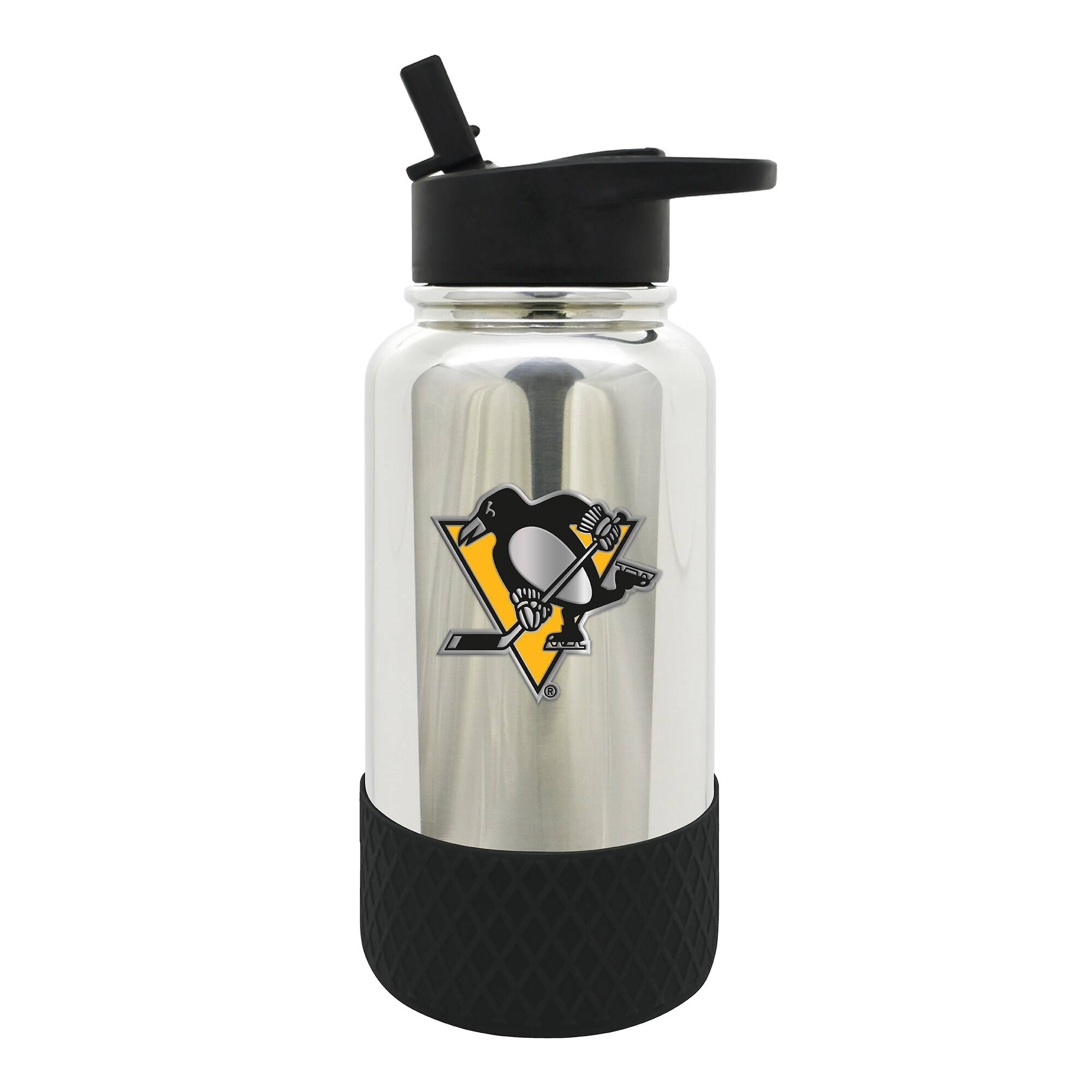 Great American Products - Pittsburgh Penguins 32oz. Team Color Chrome Hydration Bottle - Multicolor