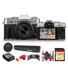 Bundle - Fujifilm - X-T30 III Mirrorless Camera with 13-33mm f/3.5-6.3 Lens (Silver) With 64GB Memory Card