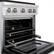 Alt View 14. ZLINE - 30 in. Wide 4 Burner 4.2 cu. ft. Freestanding Paramount Gas DuoPro Range with Convection Oven - Satin Steel/Black Matte.