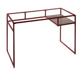 TinyHomie - Yasin Glass Top and Finish Writing Desk - Red