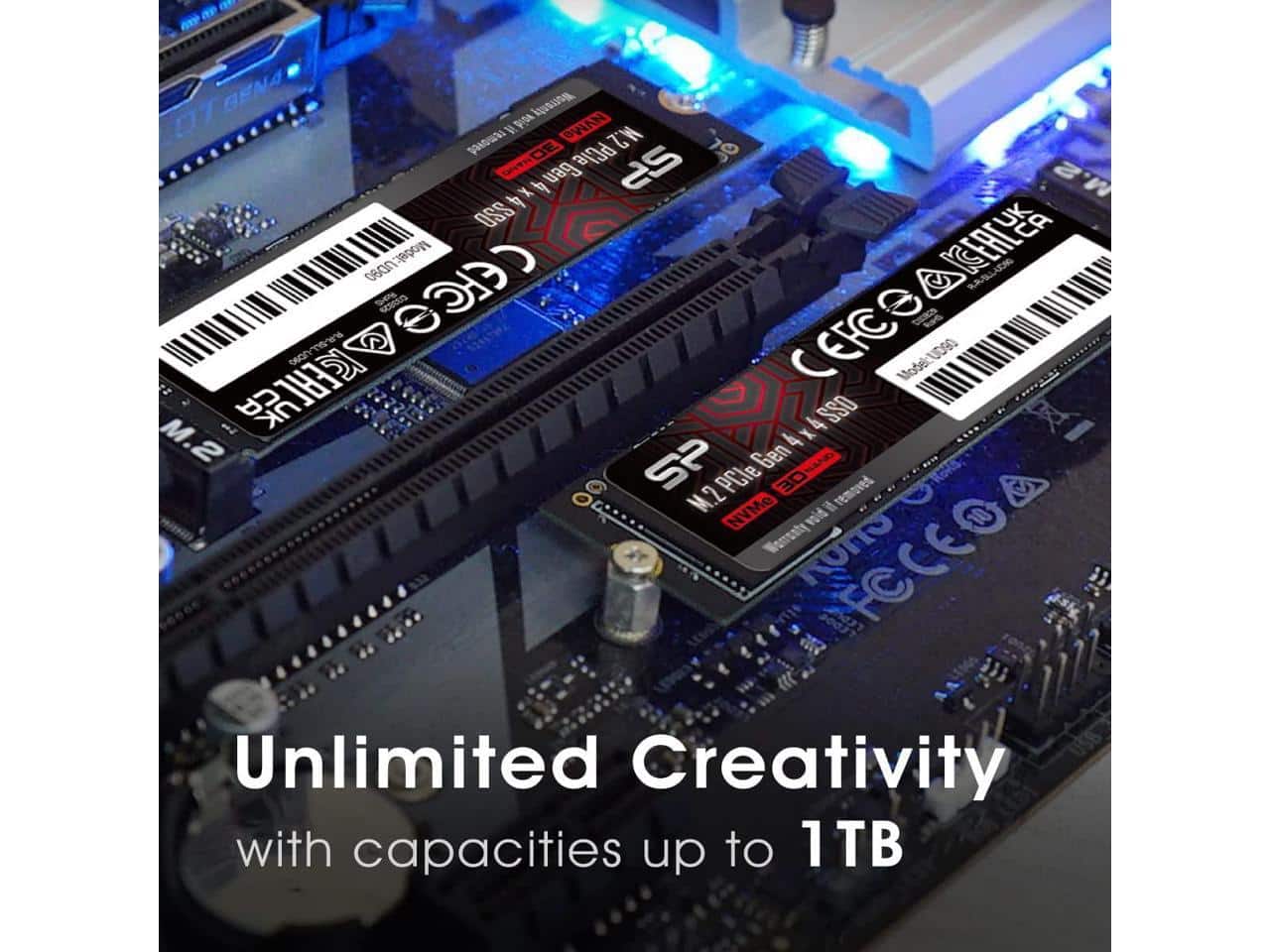 Silicon Power 2TB UD90 NVMe 4.0 Gen4 PCIe M.2 SSD R/W up to 5,000