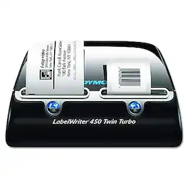 DYMO - LabelWriter 450 Twin Turbo Desktop Label Printer - Black