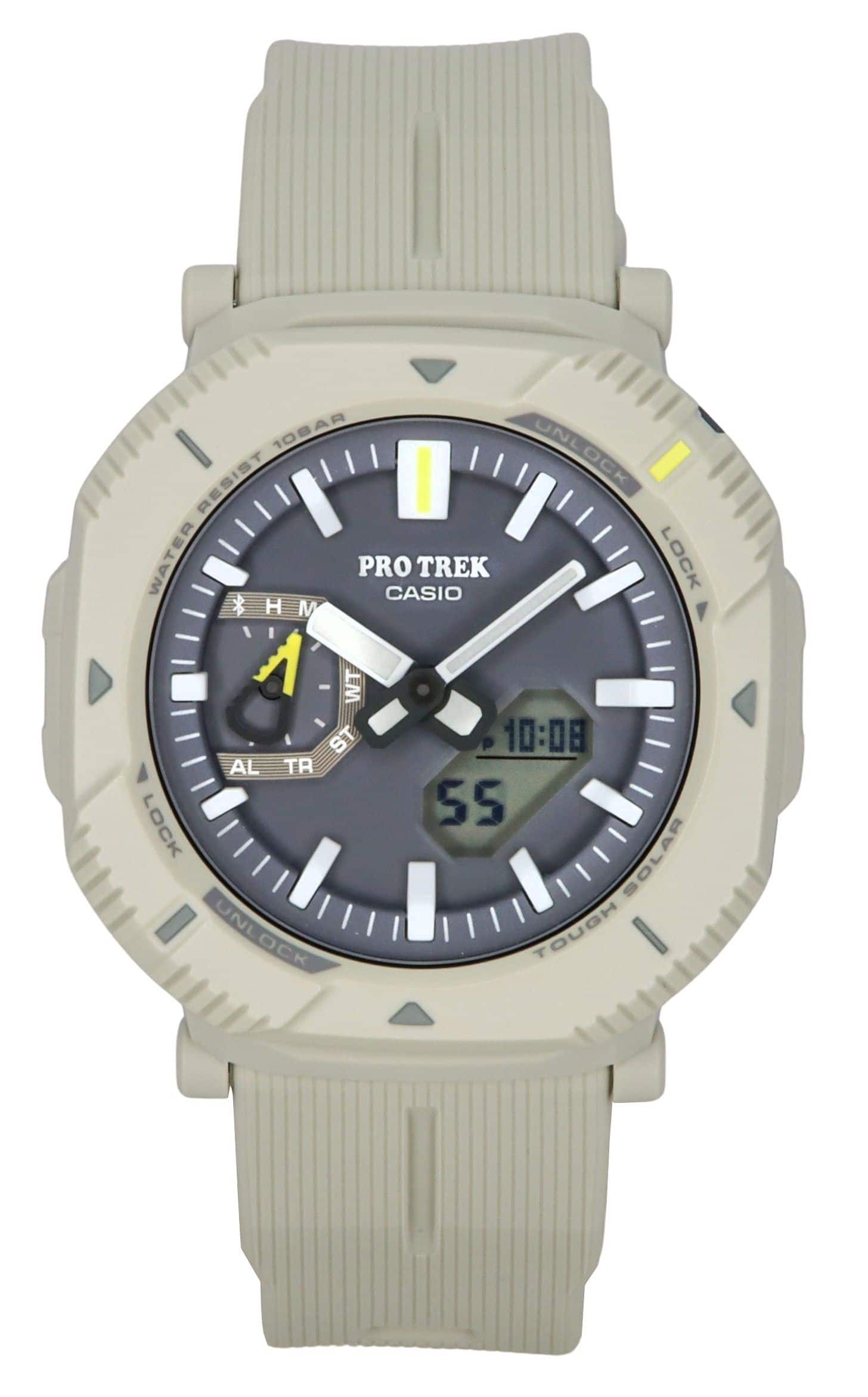 Casio - Pro Trek Analog Digital Smartphone Link Resin Strap Dial Tough Solar PRJ-B001-7 100M Men's Watch - Gray price history on PriceWatchPro