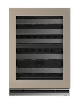 U-Line - 24"W. 5.1 Cu.Ft. Built-In Dual-Zone Wine Ref.-Panel Ready Fram w. Glass - Custom Panel Ready