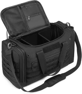 Vulpecula Spade - 45L Large Duffle Bag for Men & Women, Tactical Military Duffle Bag for Travel Weekender, Gym Bag - Black