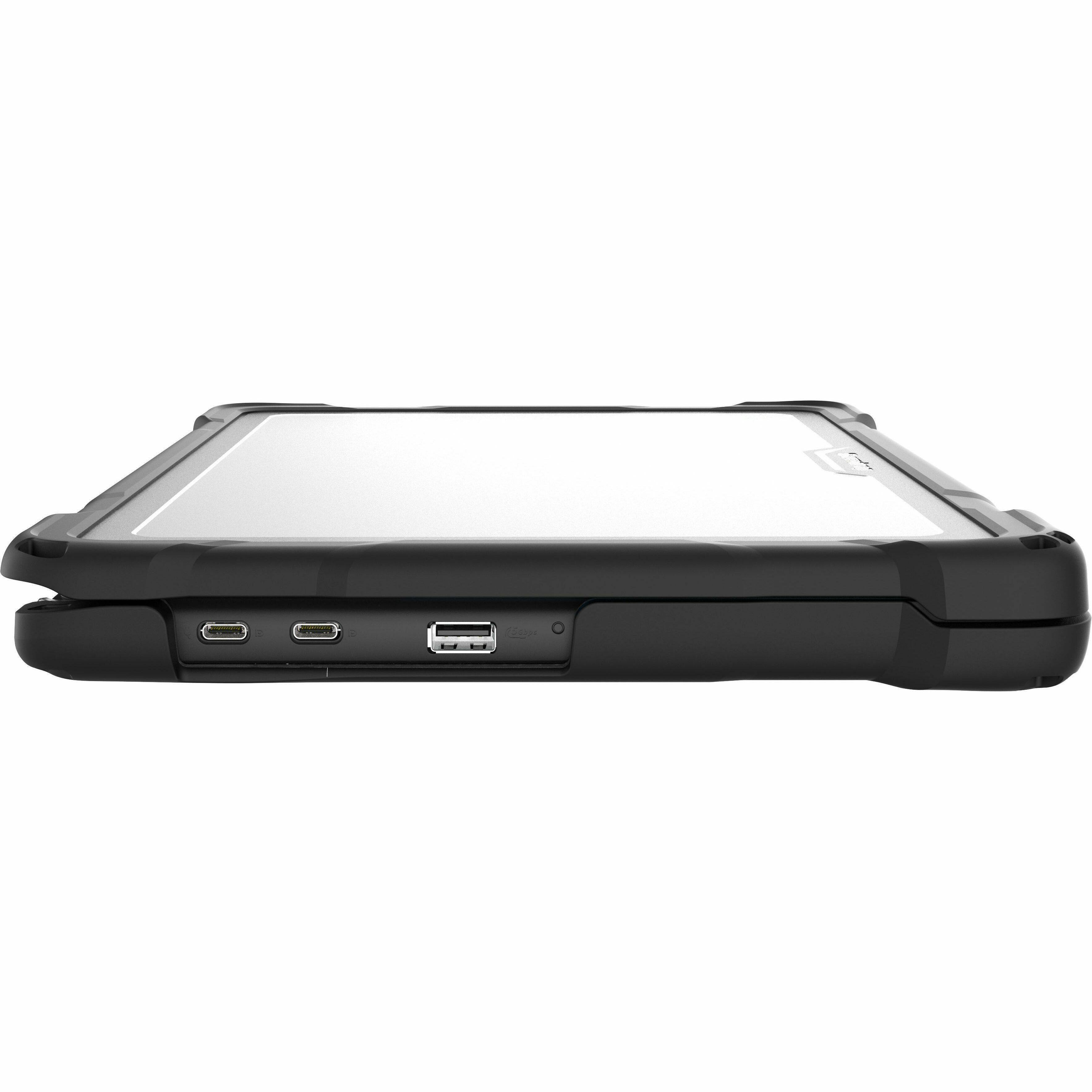 Alt View 1. Gumdrop - Gumdrop SlimTech Chromebook Case - For Dell Chromebook - Textured Grip - Transparent - Drop Resistant, Bump Resistant - Transparent.