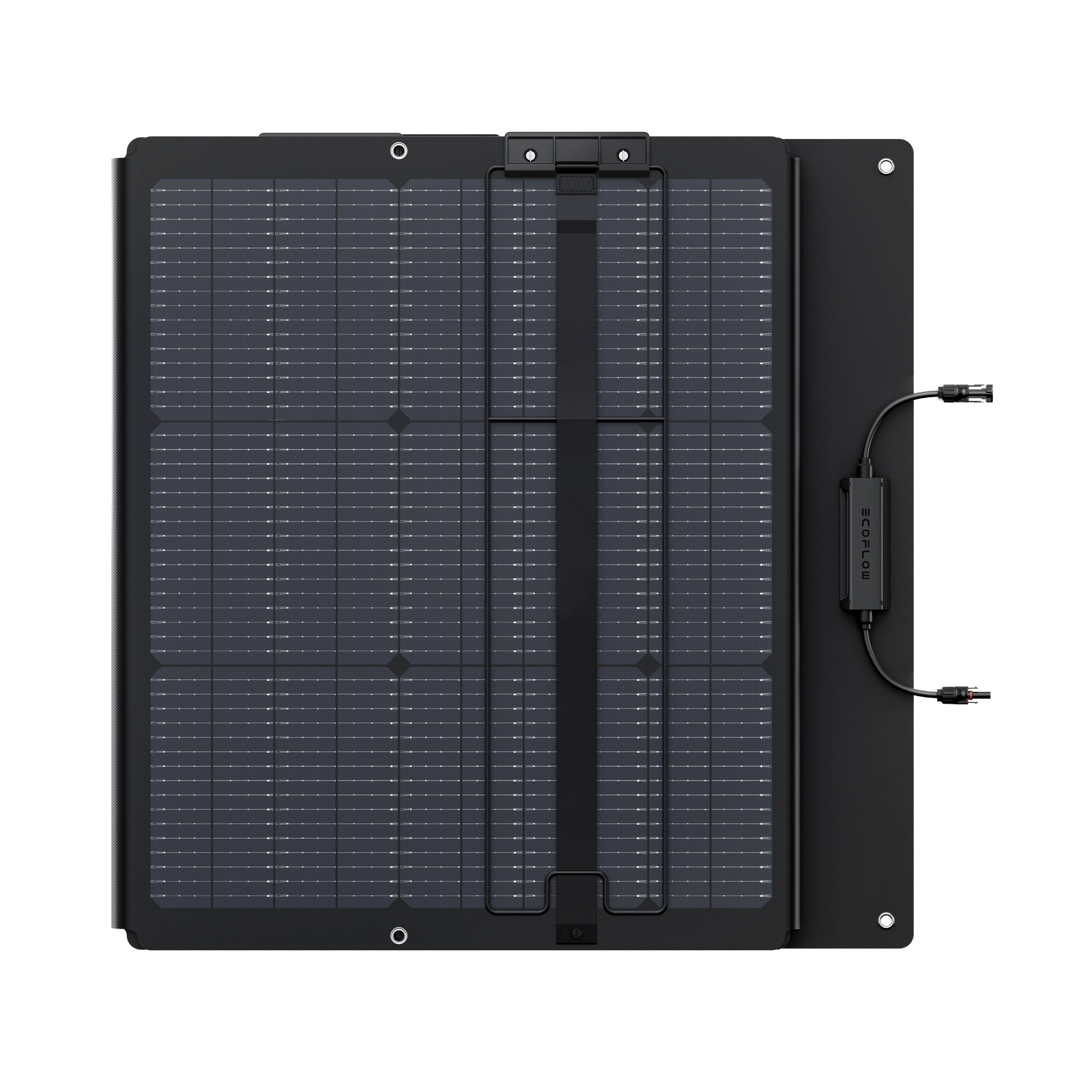 Alt View 12. EcoFlow - NextGen 220W Bifacial Portable Solar Panel - Black.