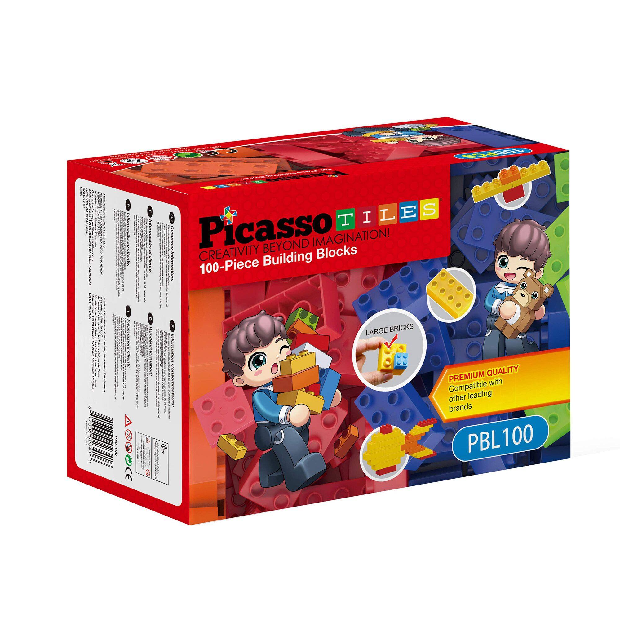 - Picasso Tiles
- Creativity Beyond Imagination! 100-Piece Building Blocks
- Large Bricks
- Premium Quality with Compatible other leading brands
- PBL100