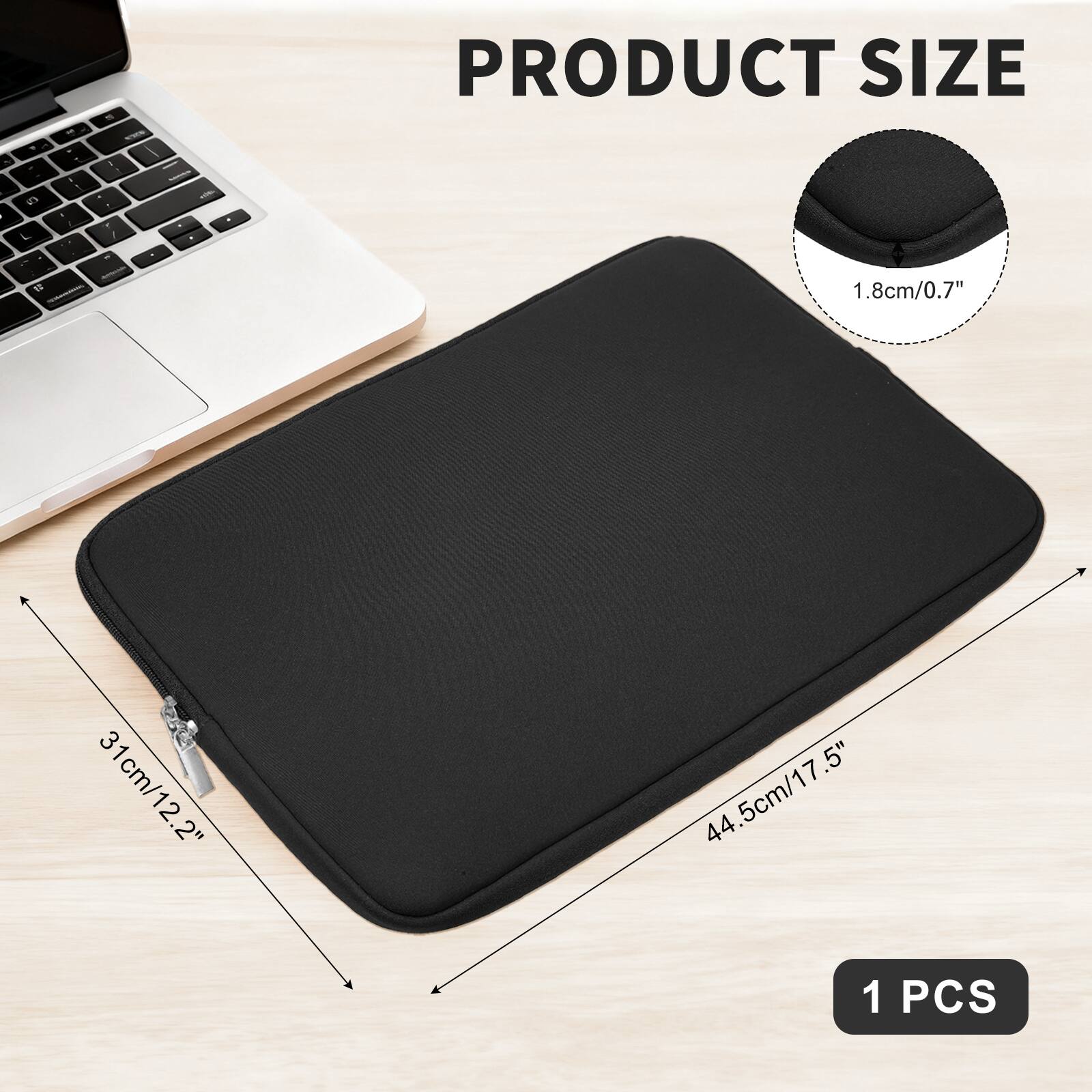 PRODUCT SIZE: 1.8cm/0.7" x 31cm/12.2" x 44.5cm/17.5"  
1 PCS