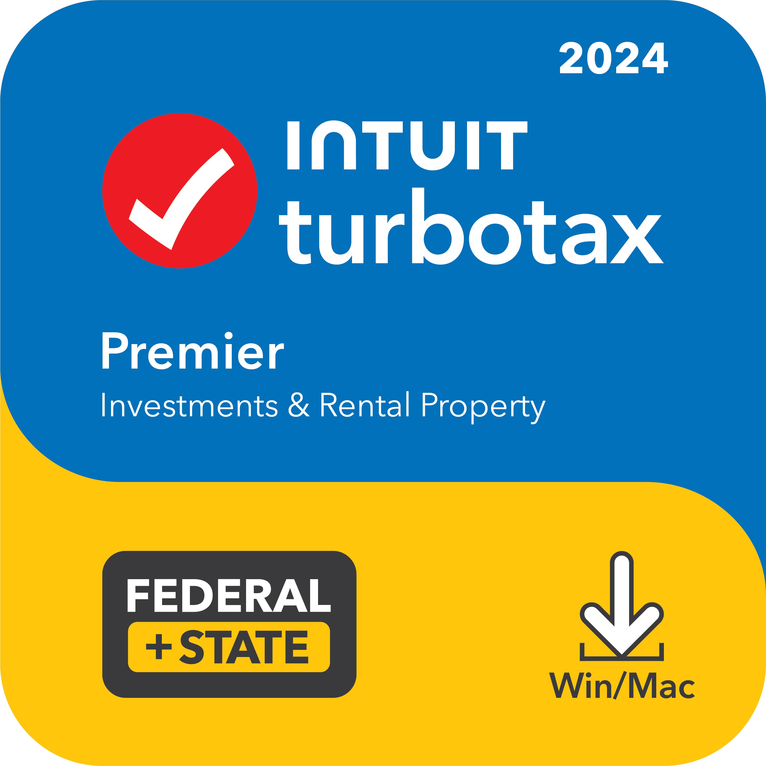2024 Intuit Turbotax Premier Investments & Rental Property Federal + State Win/Mac