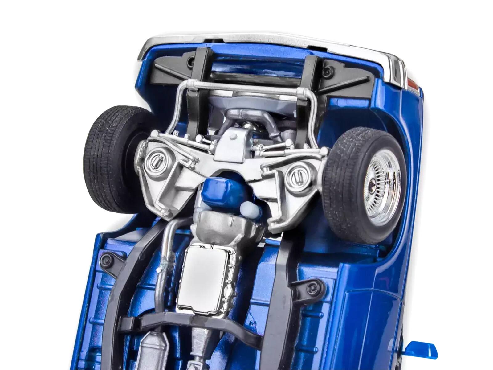 Back. Revell - Level 4 Model Kit 1991 Chevrolet S-10 Lowrider Pickup Truck with 1/64 Diecast Big & Little Series 1/25 Scale - Blue.