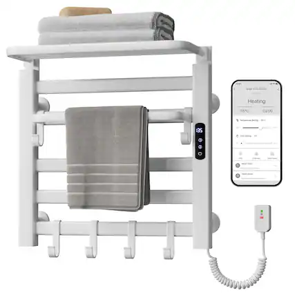 14 4 Smart Towel Warmer
- Heating
- Temperature: 55°C
- Timer: 02:00
- Temperature Setting: 55°C
- Timer Setting: 2h
- Child Lock
- Video Device
- Smart Timer
- Custom Scene & Functions
- Smart Scene
- Explore more smart applications
