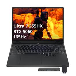 Lenovo - Legion 5 15.1" 2K Gaming,Intel Ultra 7 255HX,64GB RAM,4TB SSD+1TB Dock Set,RTX 5060,RGB Backlit,Win 11 Pro - Black
