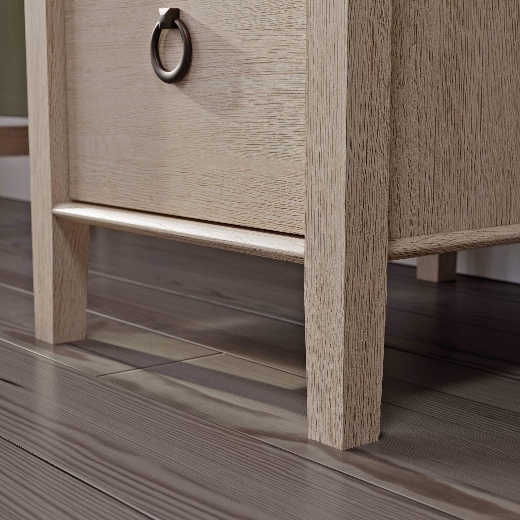 Alt View 1. Spaco - 54x24" Oak Computer Desk, Keyboard Tray and Drawers, Small Space Solution - Brown.