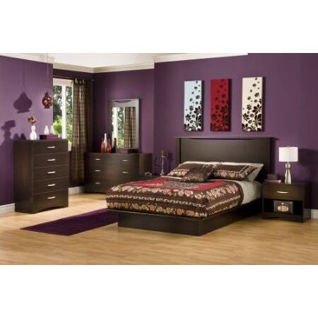 Back. Hivvago - Hivvago Modern 6-Drawer Bedroom Dresser - Chocolate Brown.