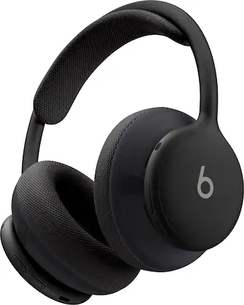 Front. Beats - Beats 360 Over-the-Ear Headphones - Black with Black Performance Knit Cushions - Black.