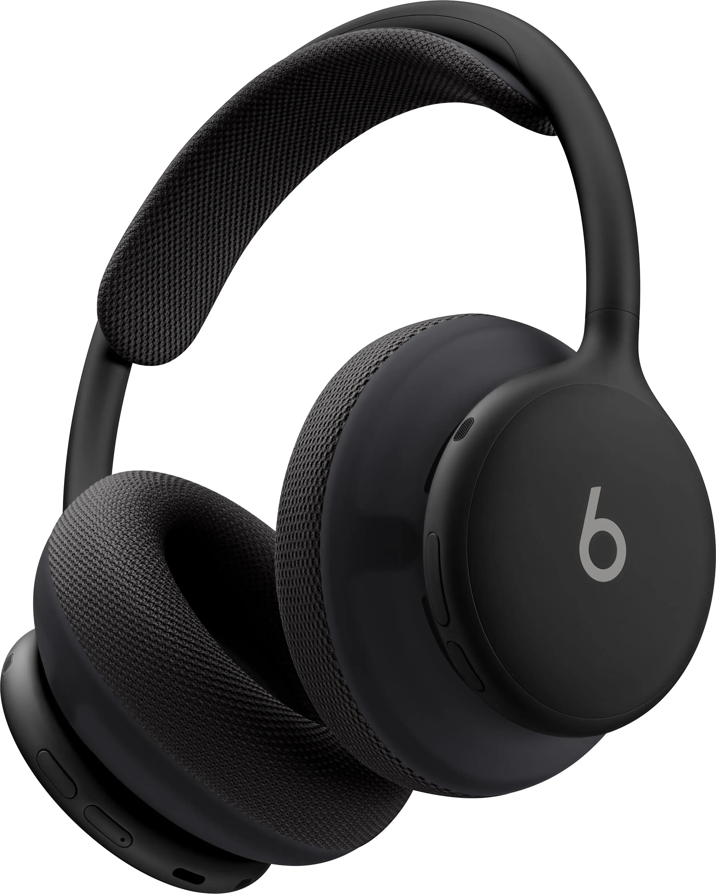 Front. Beats - Beats 360 Over-the-Ear Headphones - Black with Black Performance Knit Cushions - Black.