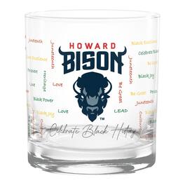Indigo Falls - Howard Bison 14oz. Black History Month Rocks Glass - Multicolor