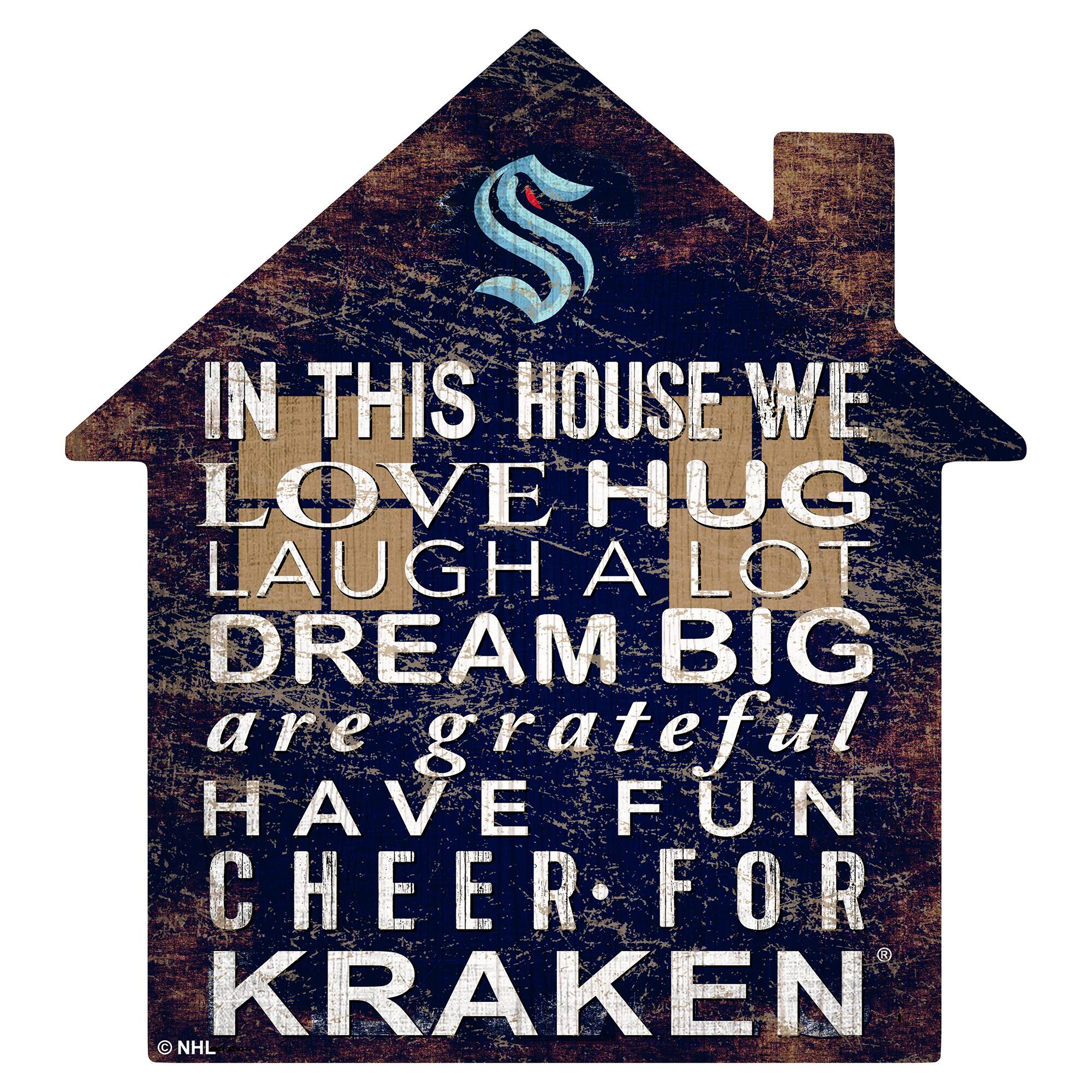 Seattle Kraken 12'' Team House Sign