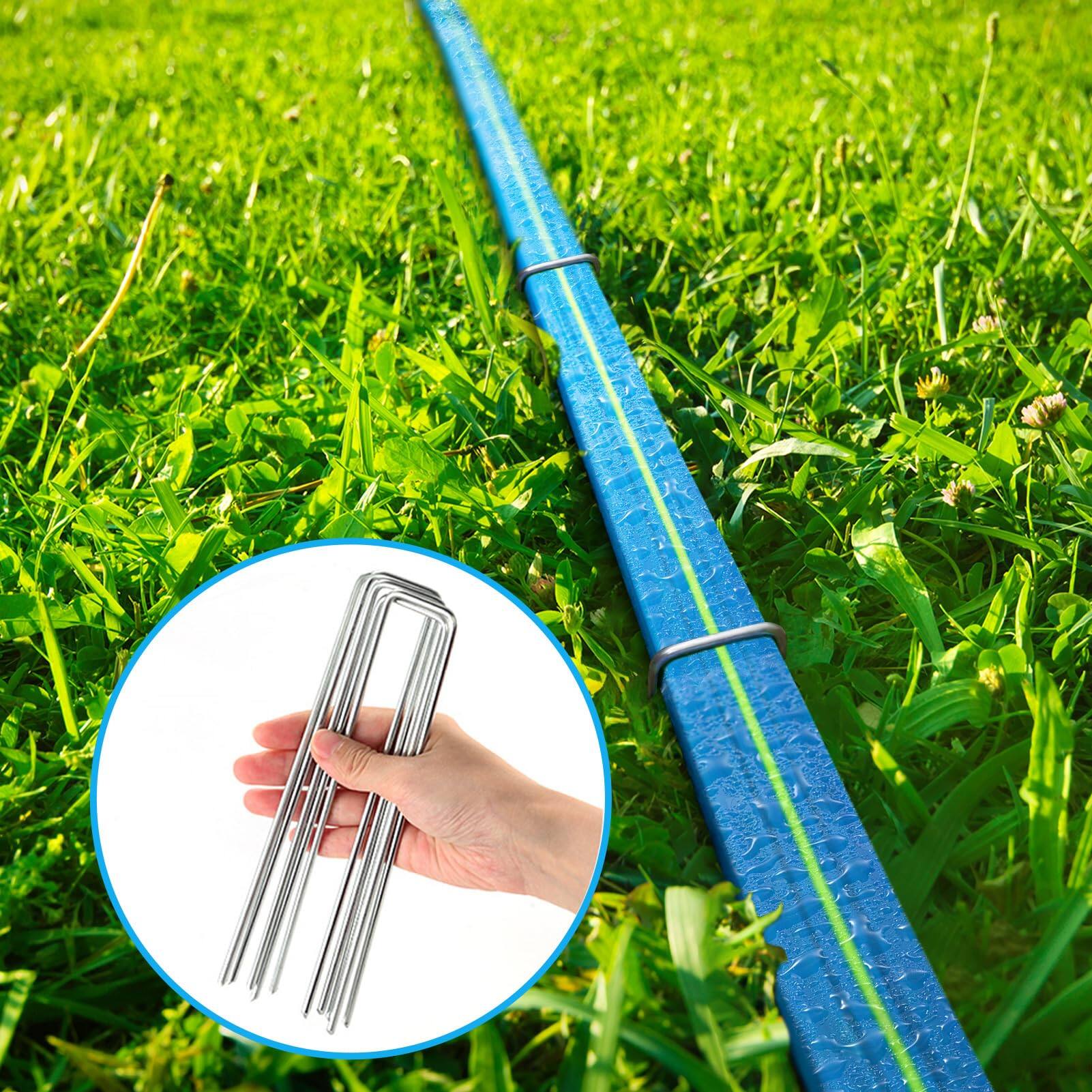 Alt View 1. Fabibe - Sprinkler Hose 100ft Heavy Duty Watering Hoses Efficient Irrigation Tubing Garden Lawn Sprinklers System Pack Staples... - 25FT.