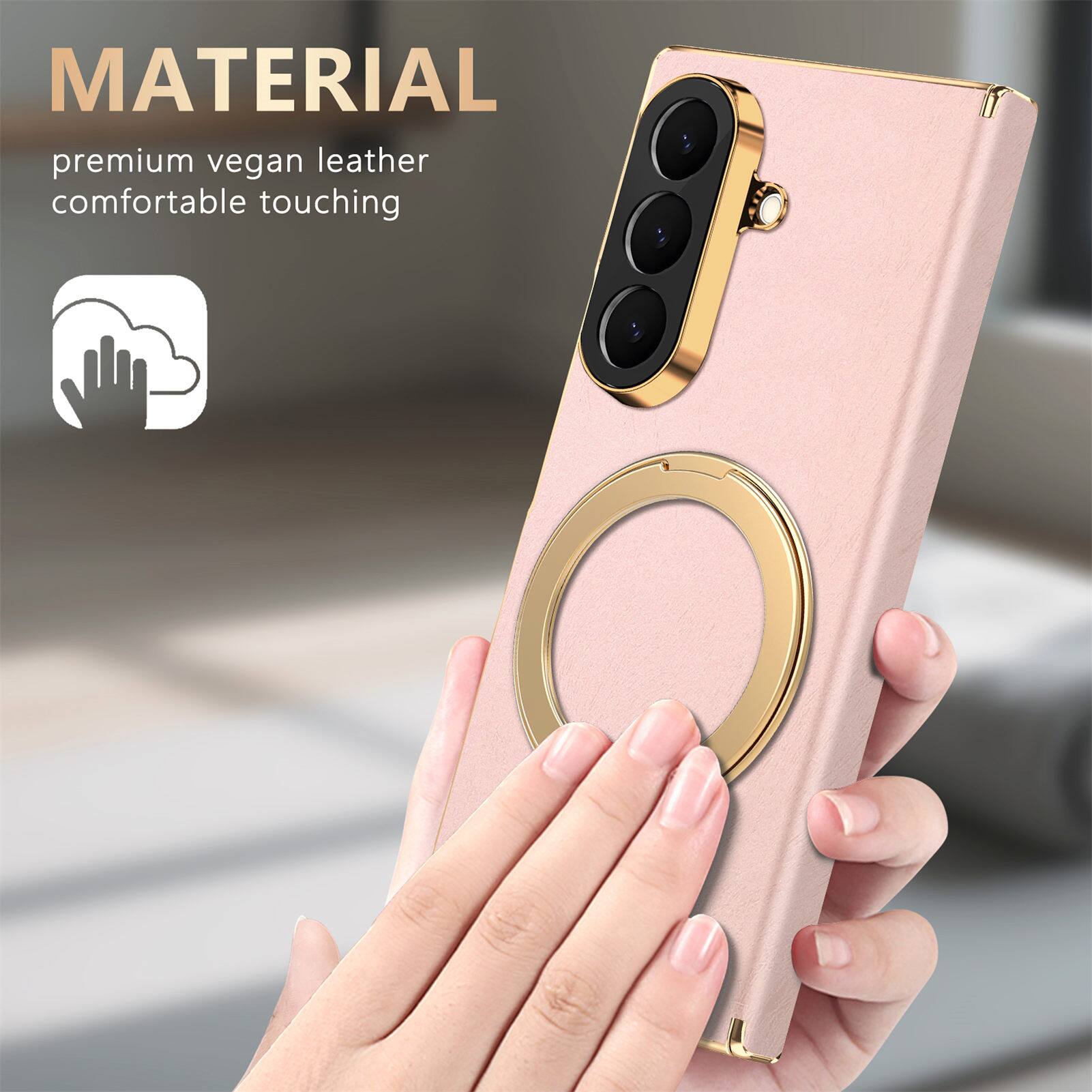 MATERIAL  
premium vegan leather  
comfortable touching