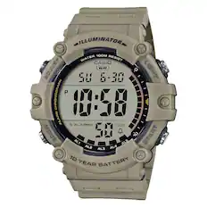 ILLUMINATOR
WATER 100M RESIST
CASIO
WR 6-30
LIGHT
ADJUST
CHRONOGRAPH
ALARM
5 ALARMS
SNZ
MODE
START
10 YEAR BATTERY
AL1 AL2 AL3 AL4 AL5