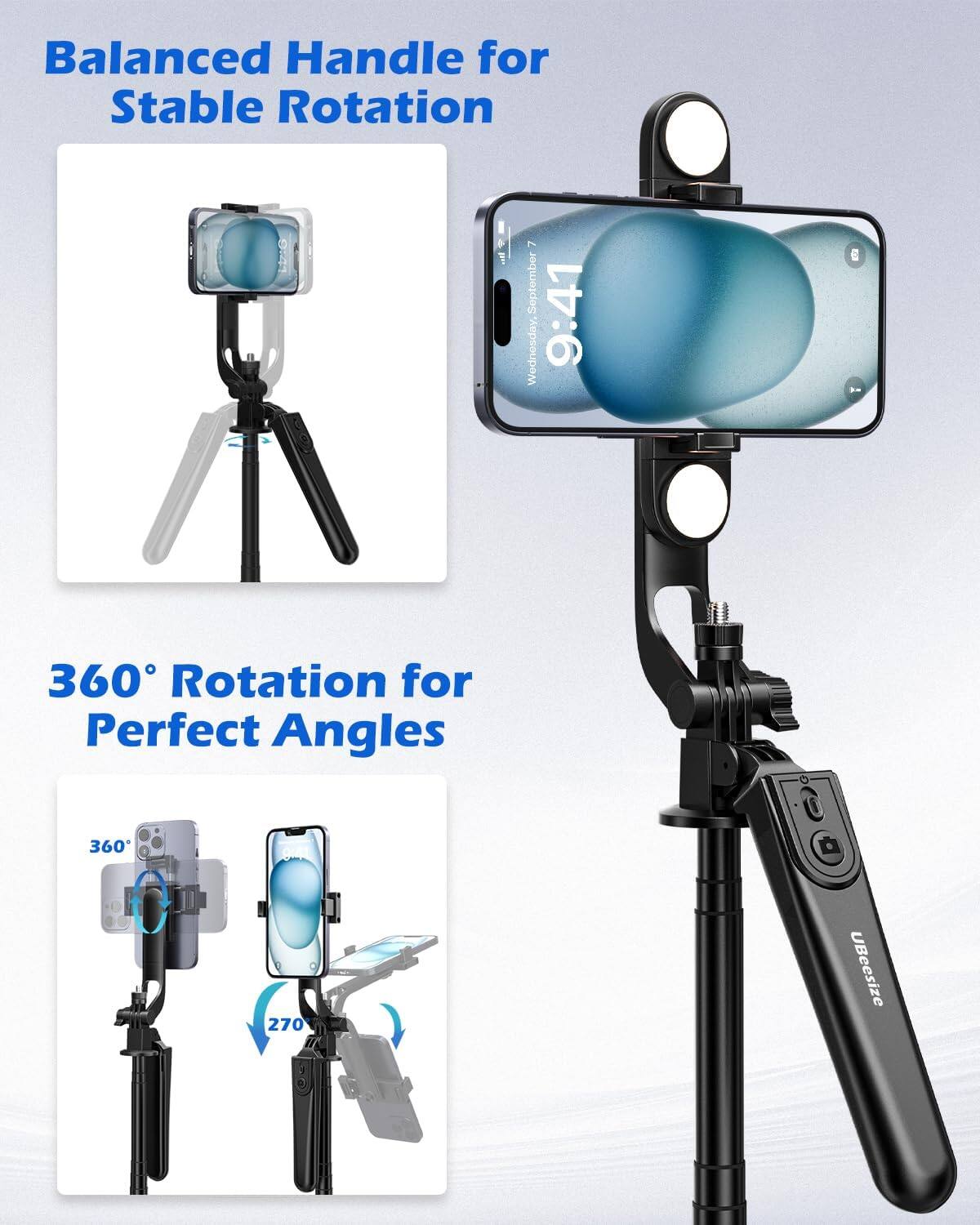 Balanced Handle for Stable Rotation

360° Rotation for Perfect Angles

UBESIZE