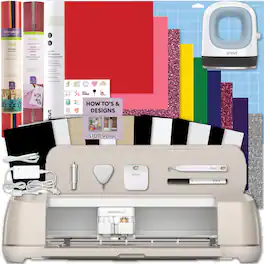 Cricut - Maker 4 with Mini Heat Press Machine and Heat Transfer Vinyl Combo Bundle