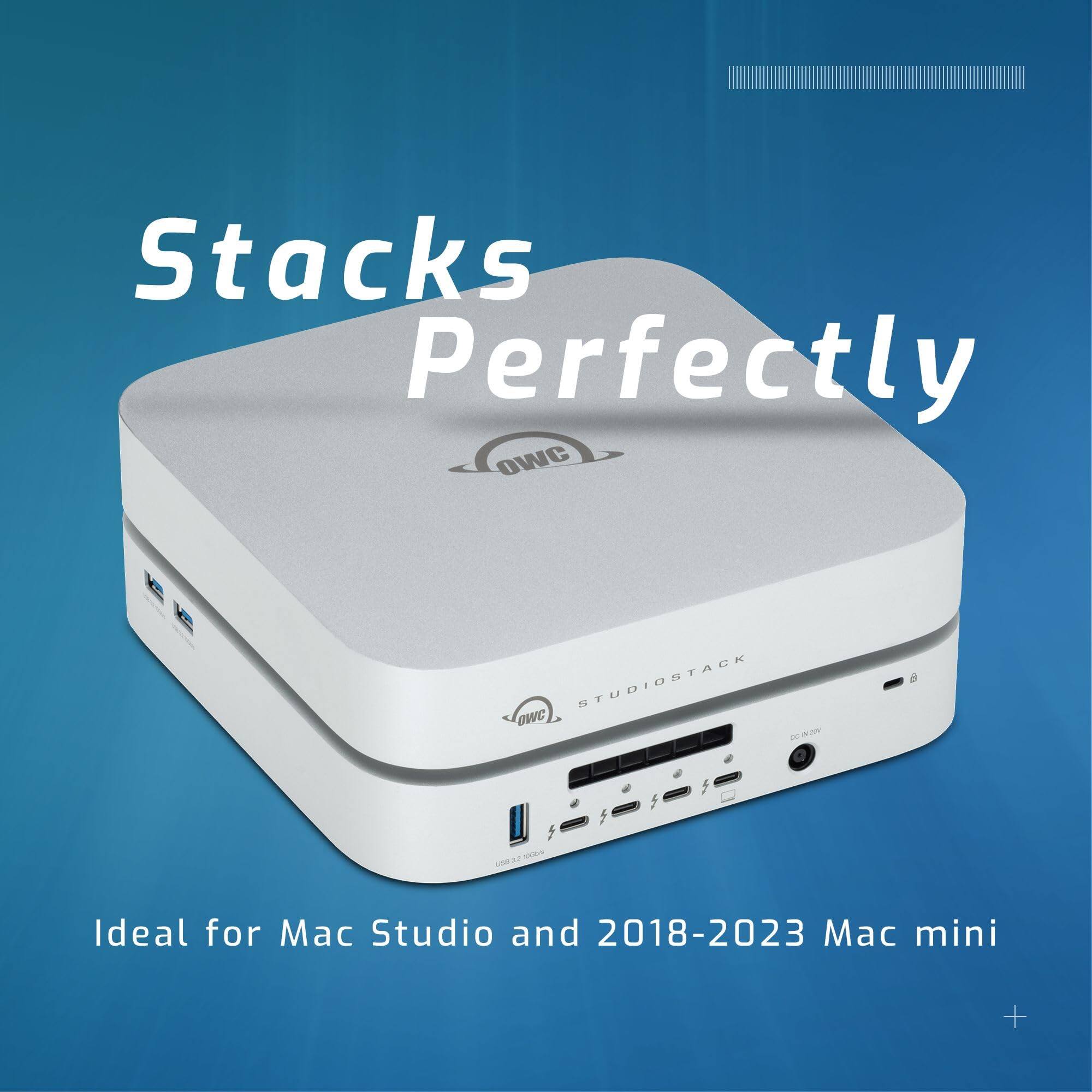Stacks Perfectly  
OWC STUDIOSTACK  
Ideal for Mac Studio and 2018-2023 Mac mini