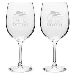 Jardine - Kennebec Valley Community College Two-Piece 19oz. Traditional Wine Glass Set - Multicolor