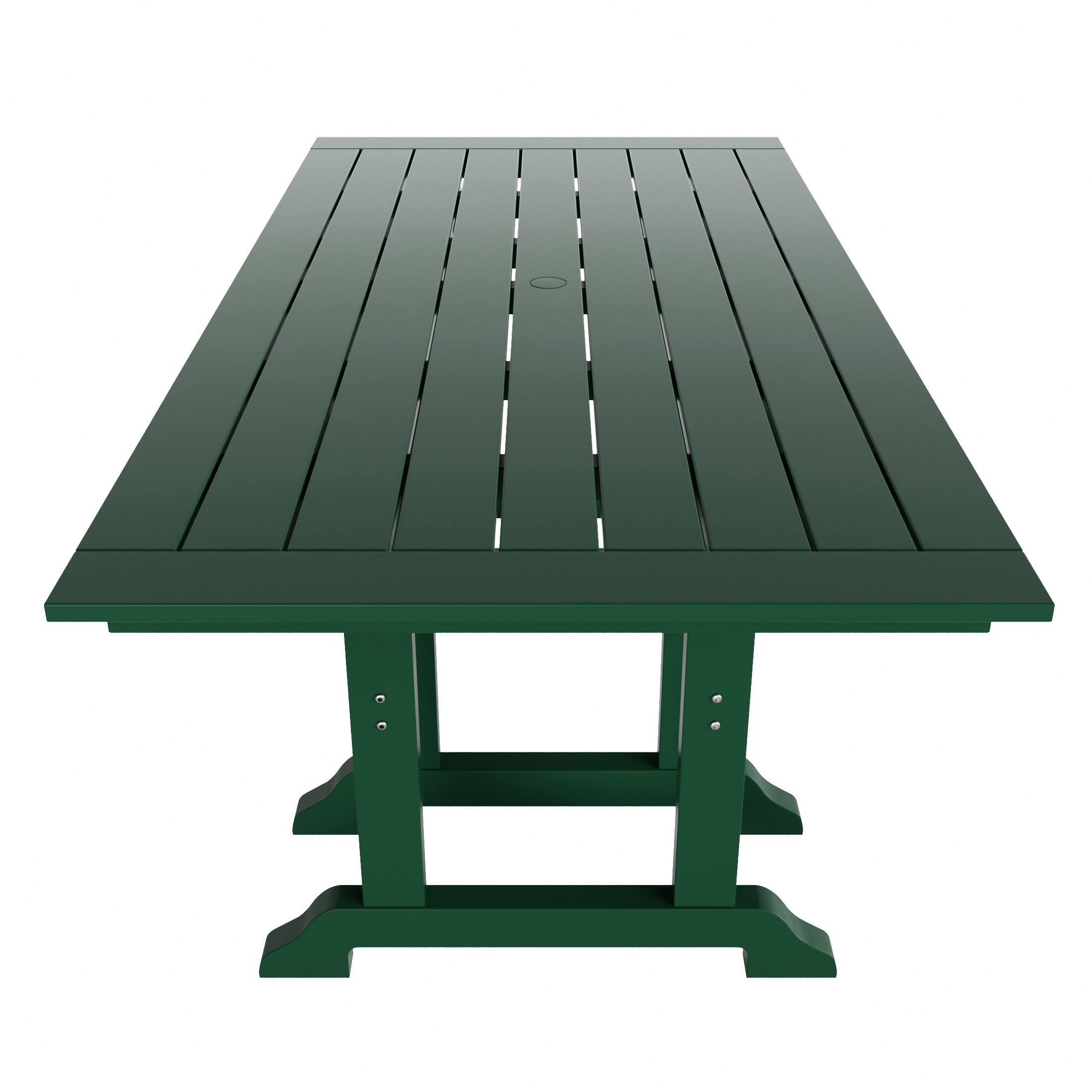 Alt View 1. WestinTrends - WestinTrends Malibu 71" Outdoor Patio Dining Table - Dark Green.