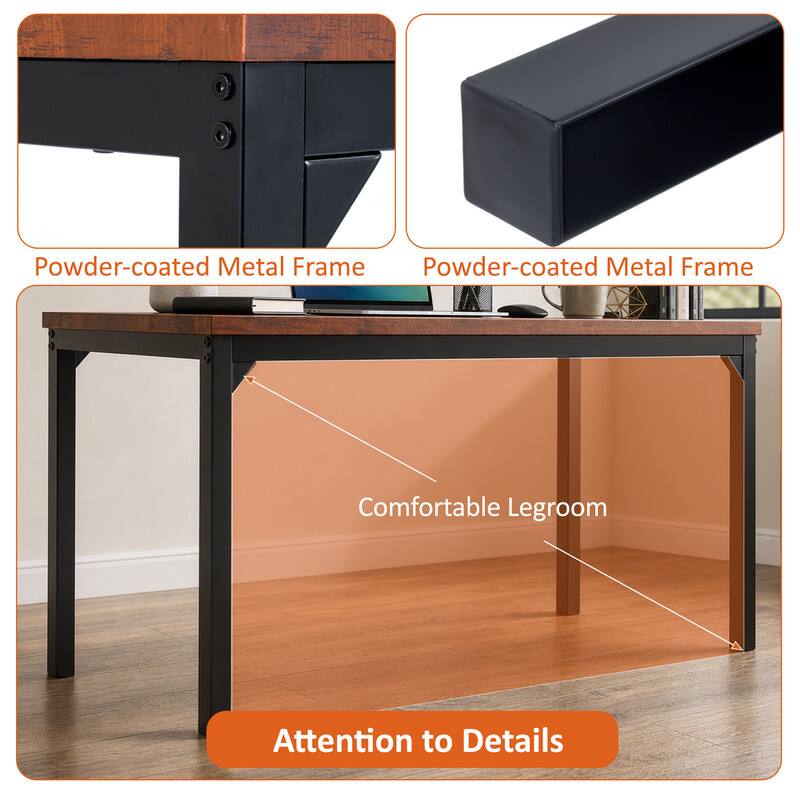 Powder-coated Metal Frame  
Powder-coated Metal Frame  
Comfortable Legroom  
Attention to Details
