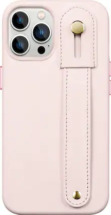 Front. SaharaCase - FingerGrip Series Case for Apple iPhone 14 Pro Max - Light Pink.