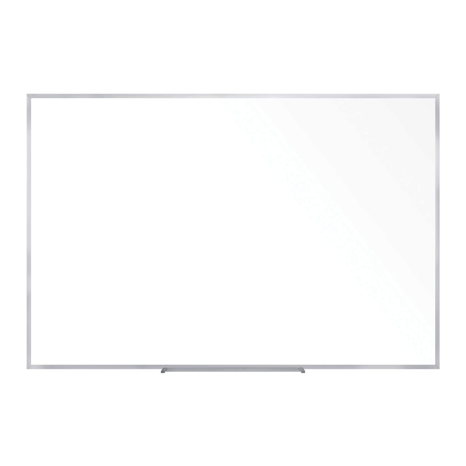 Front. Ghent - REMOVE - Non-Magnetic Whiteboard with Aluminum Frame, 87.91" x 48.5", White Surface, Satin Aluminum Frame.