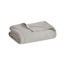 Gracie Mills - Brock Classic Lightweight Basketweave Cotton Blanket 250 GSM - Gray