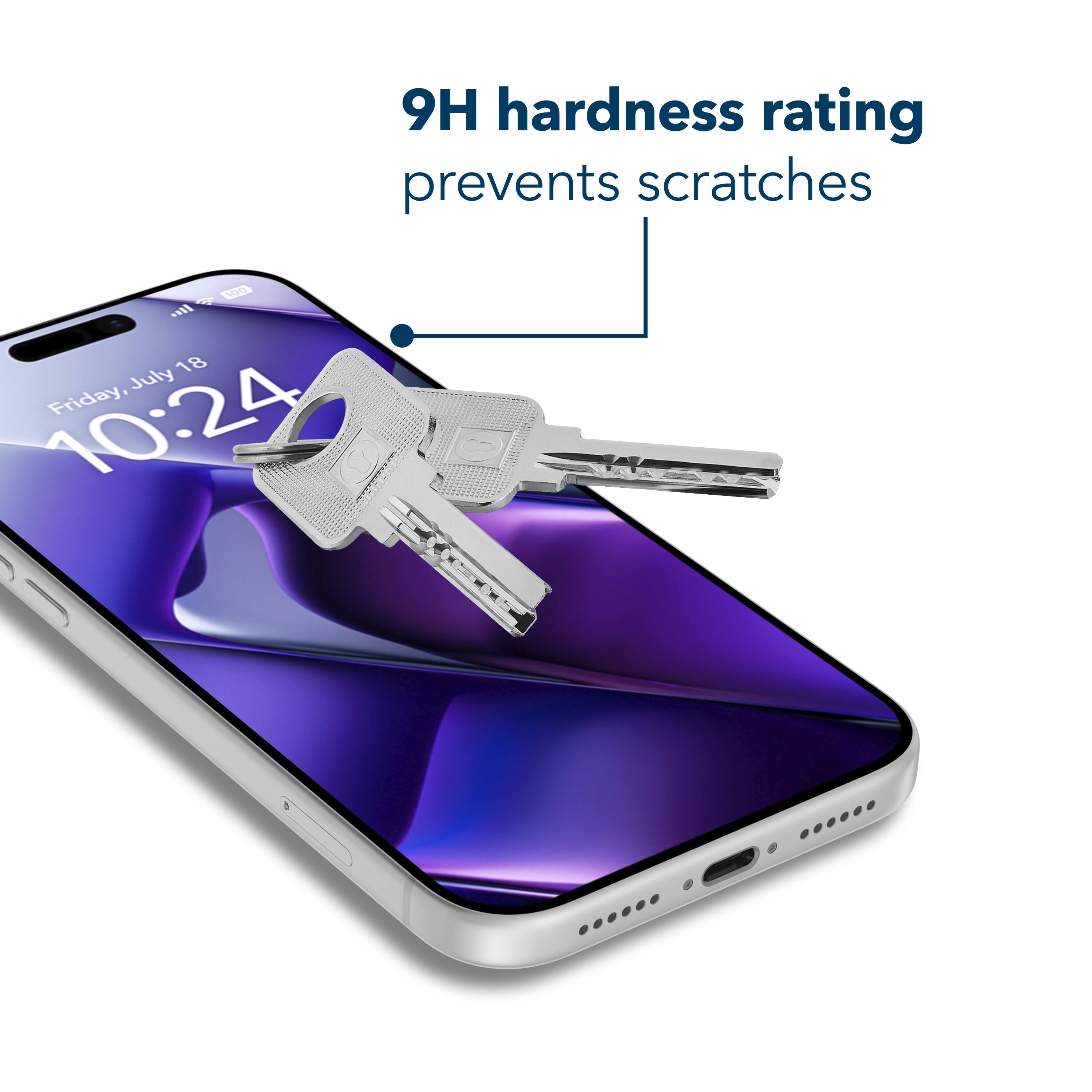 9H hardness rating prevents scratches